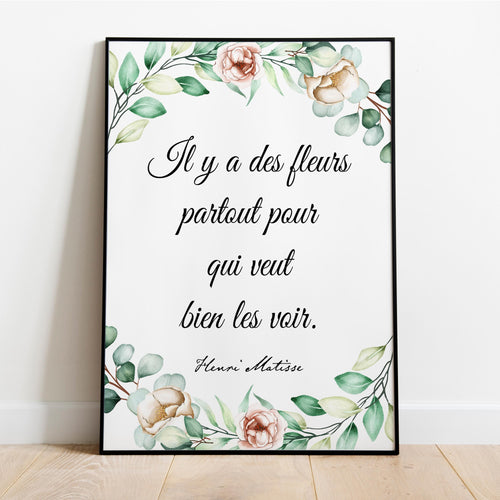 Henri Matisse Flowers Quote 