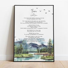 Load image into Gallery viewer, Kahlil Gibran Fear Poem Print
