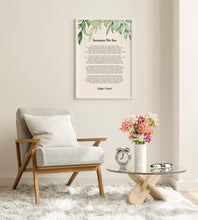 Load image into Gallery viewer, Sermons We See Edgar Guest Full Poem Print – Inspirational Wall Art – Botanical Watercolour Quote Poster for Home, Office or Gift
