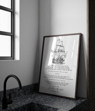 Load image into Gallery viewer, Celebration of Life Gone From My Sight Memorial Poem Print – Henry Van Dyke Memorial Art – Black and White Poem Funeral or Sympathy Gift

