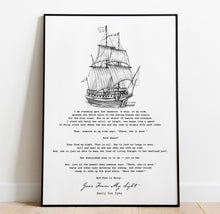 Load image into Gallery viewer, Celebration of Life Gone From My Sight Memorial Poem Print – Henry Van Dyke Memorial Art – Black and White Poem Funeral or Sympathy Gift
