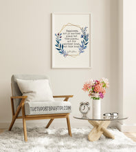 Load image into Gallery viewer, Walt Whitman Quote Happiness, not in another place but this place poetry print literary wall art print UNFRAMED
