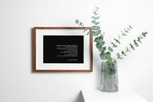 Load image into Gallery viewer, Anthony Bourdain Travel Quote Print “Travel Isn’t Always Pretty” Wall Art in Typewriter Font, Framed or Unframed
