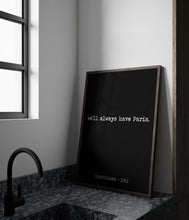 Load image into Gallery viewer, Casablanca Wall Art “We’ll Always Have Paris” Minimalist Movie Poster, Movie Lover Gift,
