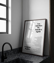 Load image into Gallery viewer, Let America Be America Again Langston Hughes Poem Print
