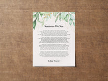 Load image into Gallery viewer, Sermons We See Edgar Guest Poem Print
