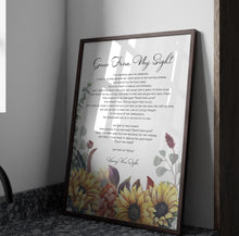 Load image into Gallery viewer, Gone From My Sight - Henry Van Dyke Poem - funeral Poetry UNFRAMED
