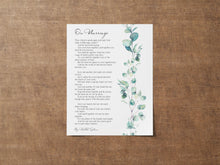 Load image into Gallery viewer, On Marriage Kahlil Gibran Poem - UNFRAMED
