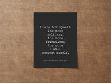 Load image into Gallery viewer, Jane Eyre Quote Print – Charlotte Brontë Self-Respect Wall Art, Black and White Literary Poster, Feminist Minimalist Book Quote
