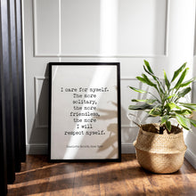 Load image into Gallery viewer, Jane Eyre Quote Print – Charlotte Brontë Self-Respect Wall Art, Black and White Literary Poster, Feminist Minimalist Book Quote
