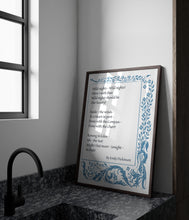 Load image into Gallery viewer, Emily Dickinson Poem Print – “Wild Nights” Romantic Poetry Wall Art, Aubrey Beardsley Print, Framed or Unframed Literary Gift
