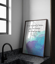Load image into Gallery viewer, Louisa May Alcott I am not afraid of storms, for I am learning how to sail my ship, Little Women Book Quote - Framed &amp; Unframed Options
