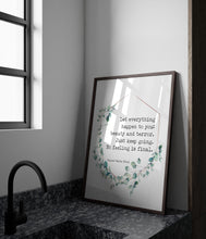 Load image into Gallery viewer, Rainer Maria Rilke Let everything happen to you... No feeling is final Poem Art Print Home office Decor poetry wall art UNFRAMED
