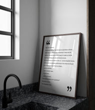 Load image into Gallery viewer, The Breakfast Club Movie Quote Closing Lines Letter to Mr. Vernon Black and White Art Print for Home Decor, Unframed movie Wall Art
