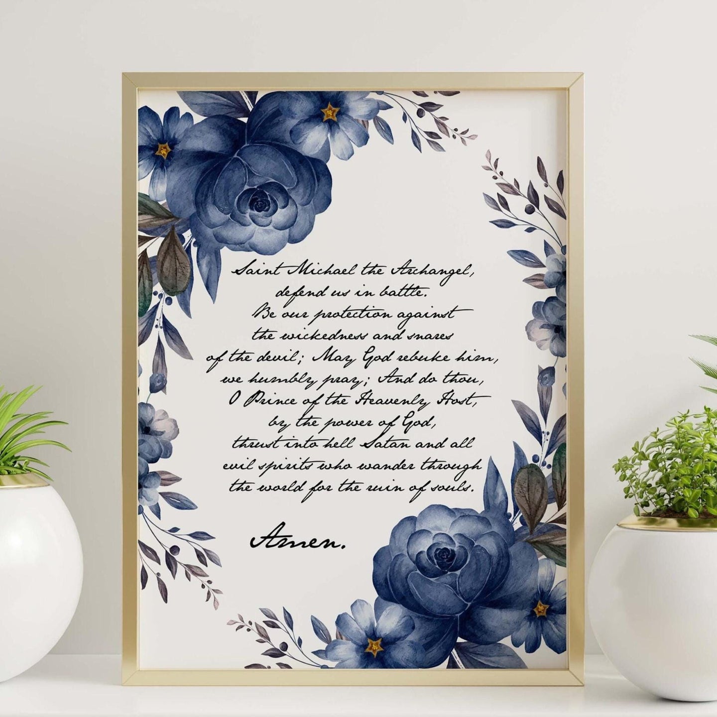 St Michael the Archangel Prayer Print - Law Enforcement Gifts - Police Officer Gift