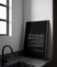 Load image into Gallery viewer, Anthony Bourdain Print Travel isn&#39;t always pretty Unframed travel print for Home Inspirational bourdain quote dorm decor UNFRAMED
