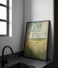 Load image into Gallery viewer, Out in the Fields with God Poem Print - Framed &amp; Unframed Options
