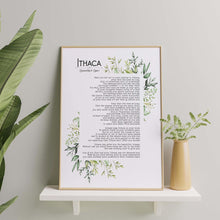 Load image into Gallery viewer, Ithaca Poem Print – C.P. Cavafy Poetry Wall Art, Literary Decor
