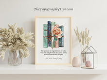 Load image into Gallery viewer, Jane Austen Wall Art Northanger Abbey Jane Austen Gifts, Reading Nook Decor, Book Shelf Decor, Book Quote Posters,

