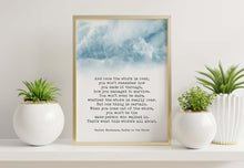 Load image into Gallery viewer, Haruki Murakami Storm Quote Print – “And once the storm is over, you won’t remember how...“ Kafka on the Shore - Framed &amp; Unframed Options
