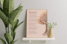 Load image into Gallery viewer, The Oak Tree Poem Print – Inspirational Wall Art on Strength &amp; Resilience by Johnny Ray Ryder Jr.
