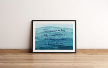 Load image into Gallery viewer, Cummings Poem For whatever we lose - Beach Decor poetry wall art - Our self we find in the sea UNFRAMED

