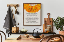 Load image into Gallery viewer, The Orange By Wendy Cope Poetry Poster Print - I love you. I’m glad I exist - Framed &amp; Unframed Options
