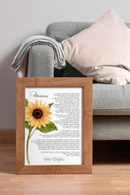 Load image into Gallery viewer, Union By Robert Fulghum Wedding poem wall art Anniversary Gift Poetry Poster Print - Full Poem - Framed &amp; Unframed Options
