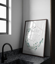 Load image into Gallery viewer, Serenity Prayer Print sobriety gift Alcoholics Anonymous twelve step recovery - Full Prayer- VERSION 2 Framed &amp; Unframed
