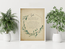 Load image into Gallery viewer, Serenity Prayer Print sobriety gift Alcoholics Anonymous twelve step recovery - Full Prayer- VERSION 2 Framed &amp; Unframed
