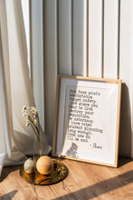 Load image into Gallery viewer, Rumi quote Run from what’s comfortable. Forget safety - inspirational gift inspiring print Unframed poster inspirational bedroom wall decor

