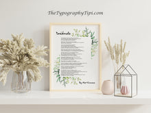 Load image into Gallery viewer, Desiderata Wall Art Print Poem By Max Ehrmann Framed &amp; Unframed Options

