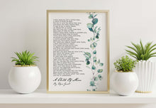 Load image into Gallery viewer, A Child Of Mine Edgar Guest Poem Girl, Boy, or Gender Neutral versions Mourning, Grief or Bereavement Poem - Framed And Unframed Options
