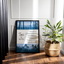 Load image into Gallery viewer, Trees By Joyce Kilmer Poem Poster Print Poetry Wall Art - Framed &amp; Unframed Options
