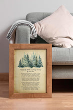 Load image into Gallery viewer, Stopping by Woods on a Snowy Evening Robert Frost Poem The woods are lovely, dark and deep - Framed And Unframed Options

