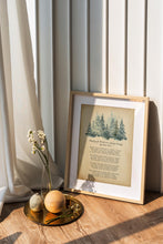 Load image into Gallery viewer, Stopping by Woods on a Snowy Evening Robert Frost Poem The woods are lovely, dark and deep - Framed And Unframed Options
