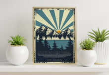 Load image into Gallery viewer, The Peace of Wild Things by Wendell Berry "When despair for the world grows in me" Illustrated poetry art - Framed or Unframed Print
