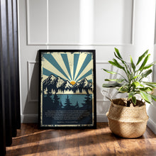 Load image into Gallery viewer, The Peace of Wild Things by Wendell Berry "When despair for the world grows in me" Illustrated poetry art - Framed or Unframed Print
