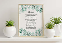 Load image into Gallery viewer, The One Personalized Wedding Poem Print – One Year Anniversary
