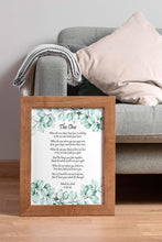 Load image into Gallery viewer, The One Personalized Wedding Poem Print – One Year Anniversary
