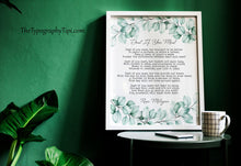 Load image into Gallery viewer, Dust If You Must Poem Print by Rose Milligan Rose Milligan Poem Poster Print - Eucalyptus Wall Art
