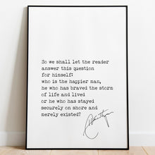 Load image into Gallery viewer, Hunter S Thompson "Who is the happier man..." Bookshelf Decor
