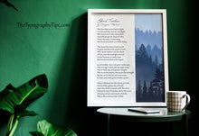 Load image into Gallery viewer, Good Timber Poem Print: Douglas Malloch, LDS Gifts
