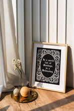 Load image into Gallery viewer, In A World Full Of Mondays Be A Wednesday Addams Family wall art - Physical Print Without Frame
