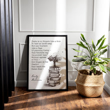 Load image into Gallery viewer, Emily Dickinson Poem Print There is no Frigate like a Book - Framed &amp; Unframed Options
