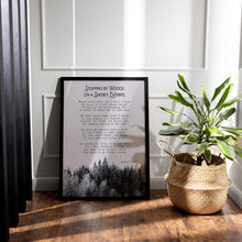 Load image into Gallery viewer, Robert Frost Poem Print: Stopping by Woods on a Snowy Evening
