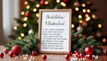 Load image into Gallery viewer, A Christmas Carol Quote Charles Dickens I will honor Christmas in my heart - book lover Print for library quote Framed &amp; Unframed Options

