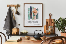 Load image into Gallery viewer, Hemingway Quote &quot;There is no friend as loyal as a book&quot; - Book Shelf Decor Ernest Hemingway Quote Framed &amp; Unframed Options
