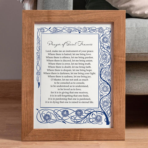 Prayer of Saint Francis - Prayer For Peace - Lord, make me an instrument of your peace - Physical Print Without Frame