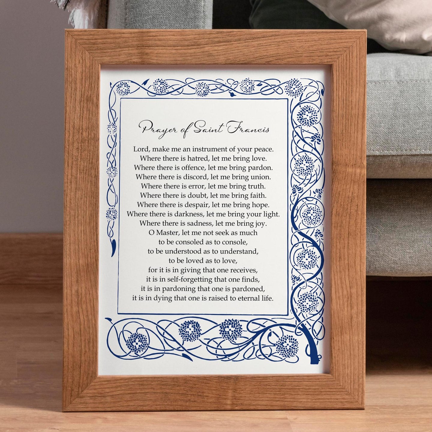 Prayer of Saint Francis - Prayer For Peace - Lord, make me an instrument of your peace - Physical Print Without Frame